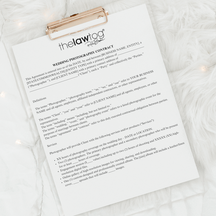 Wedding Photography Contract