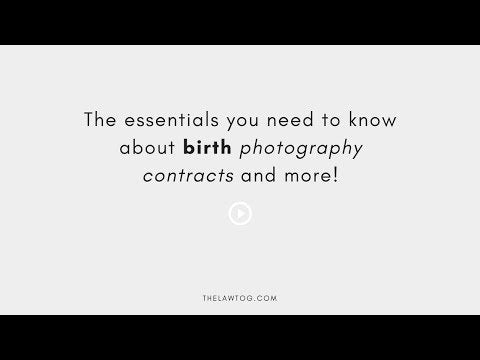 Birth Photography Contract  Bundle